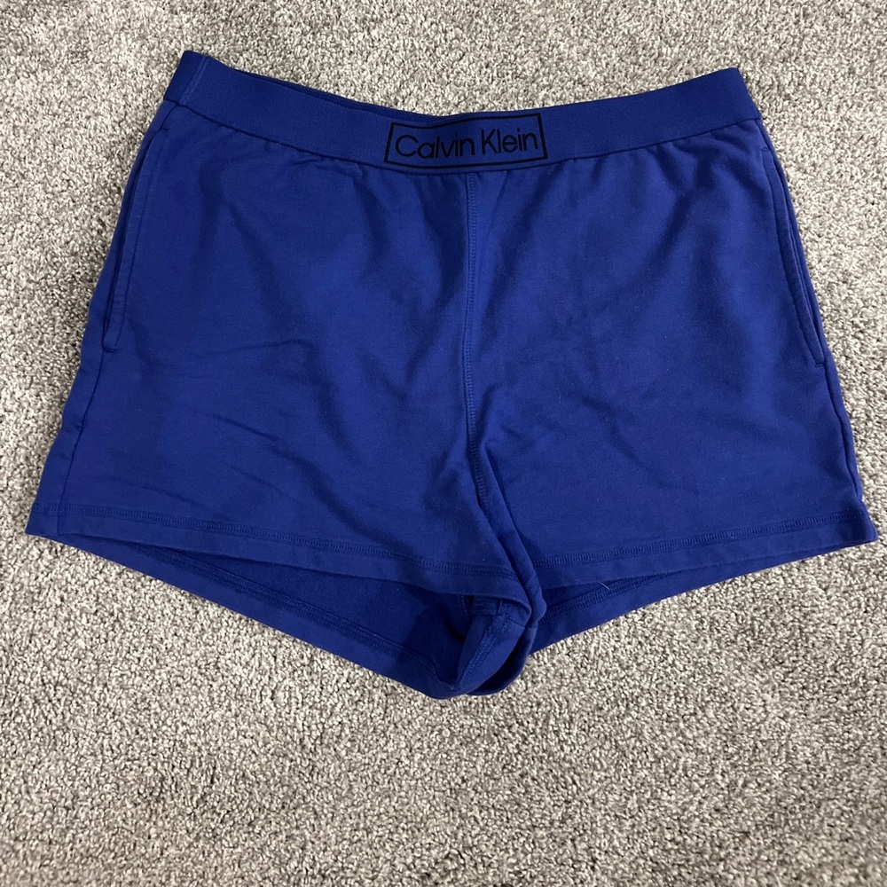 BLUE CALVIN KLEIN SLEEP SHORTS